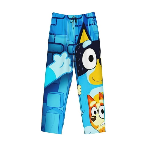 Lsque Bluey Print Men's Pajama Pants, Lounge Pant - Comfortable Home Wear,Elastic Waistband, Stylish Design-Small