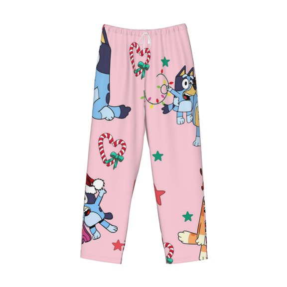 Lsque Bluey Print Men's Pajama Pants, Lounge Pant - Comfortable Home Wear,Elastic Waistband, Stylish Design-Small