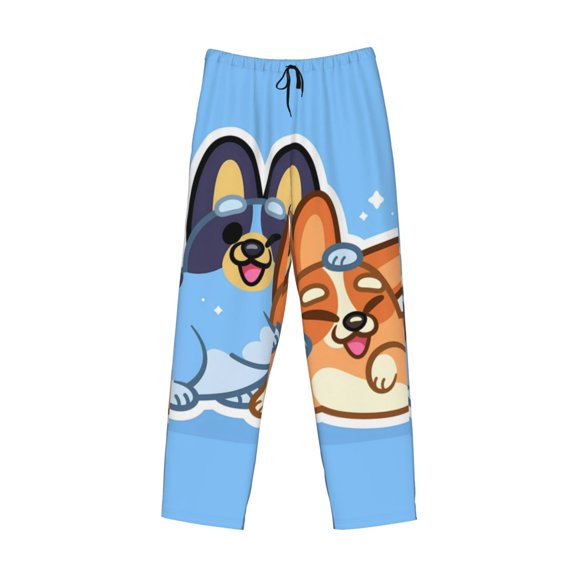 Lsque Bluey Print Men's Pajama Pants, Lounge Pant - Comfortable Home Wear,Elastic Waistband, Stylish Design-X-Large