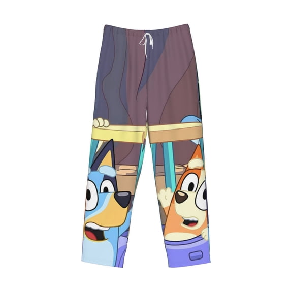 Lsque Bluey Print Men's Pajama Pants, Lounge Pant - Comfortable Home Wear,Elastic Waistband, Stylish Design-XX-Large