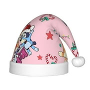 Lsque Bluey Print Santa Hat Christmas Hat Funny Christmas Hat Christmas Knitted Beanie Hat For Kids