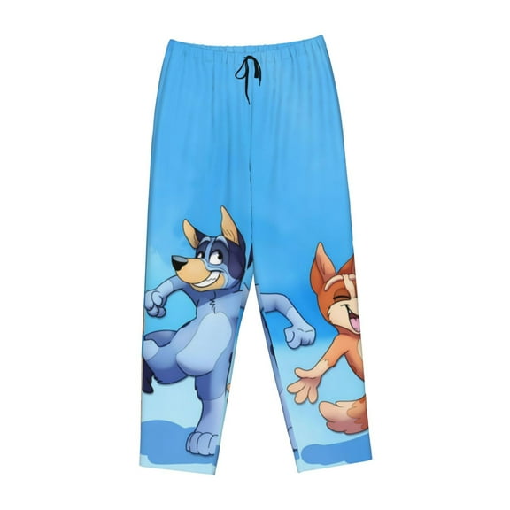 Lsque Bluey Print Women's Pajama Pants, Lounge Pant - Comfortable Home Wear,Elastic Waistband, Stylish Design-Large