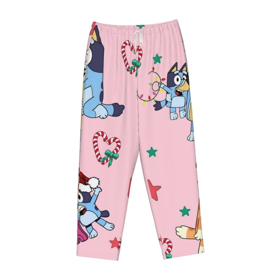 Lsque Bluey Print Women's Pajama Pants, Lounge Pant - Comfortable Home Wear,Elastic Waistband, Stylish Design-Large