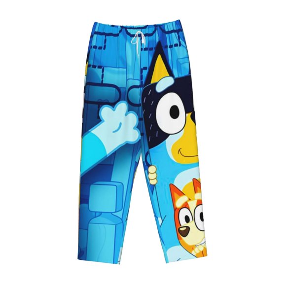 Lsque Bluey Print Women's Pajama Pants, Lounge Pant - Comfortable Home Wear,Elastic Waistband, Stylish Design-Large