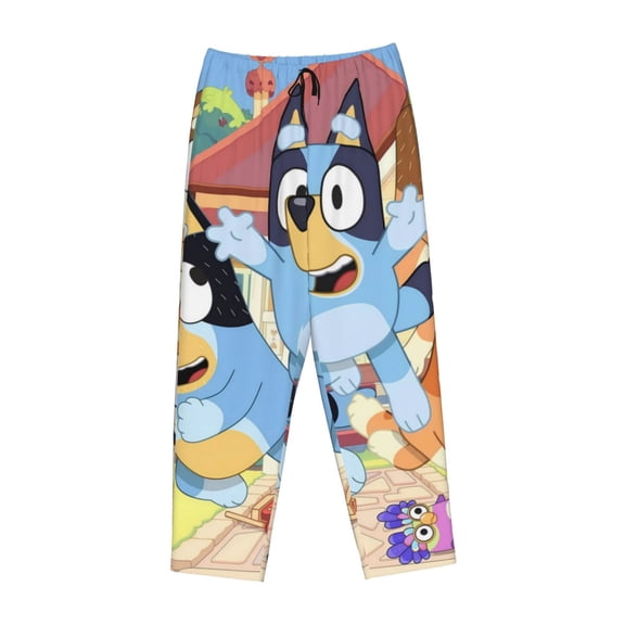 Lsque Bluey Print Women's Pajama Pants, Lounge Pant - Comfortable Home Wear,Elastic Waistband, Stylish Design-Medium