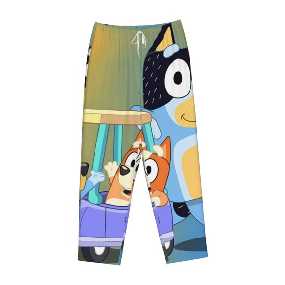 Lsque Bluey Print Women's Pajama Pants, Lounge Pant - Comfortable Home Wear,Elastic Waistband, Stylish Design-Medium