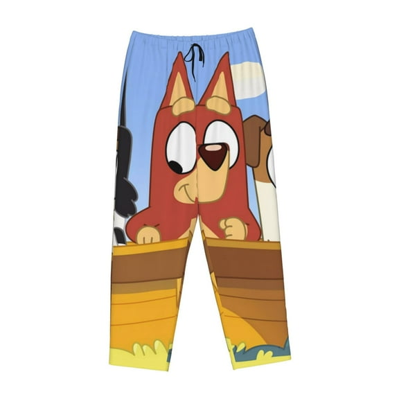 Lsque Bluey Print Women's Pajama Pants, Lounge Pant - Comfortable Home Wear,Elastic Waistband, Stylish Design-Medium