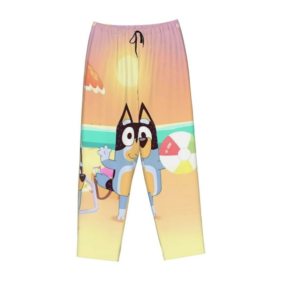 Lsque Bluey Print Women's Pajama Pants, Lounge Pant - Comfortable Home Wear,Elastic Waistband, Stylish Design-Medium