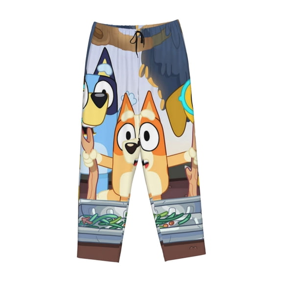 Lsque Bluey Print Women's Pajama Pants, Lounge Pant - Comfortable Home Wear,Elastic Waistband, Stylish Design-Small