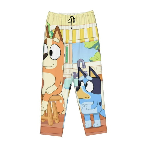 Lsque Bluey Print Women's Pajama Pants, Lounge Pant - Comfortable Home Wear,Elastic Waistband, Stylish Design-Small