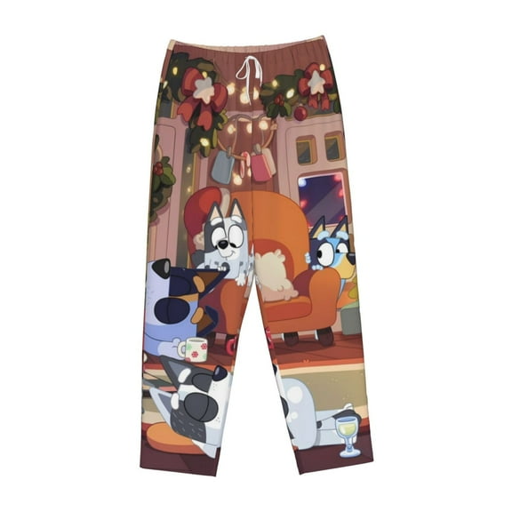 Lsque Bluey Print Women's Pajama Pants, Lounge Pant - Comfortable Home Wear,Elastic Waistband, Stylish Design-Small