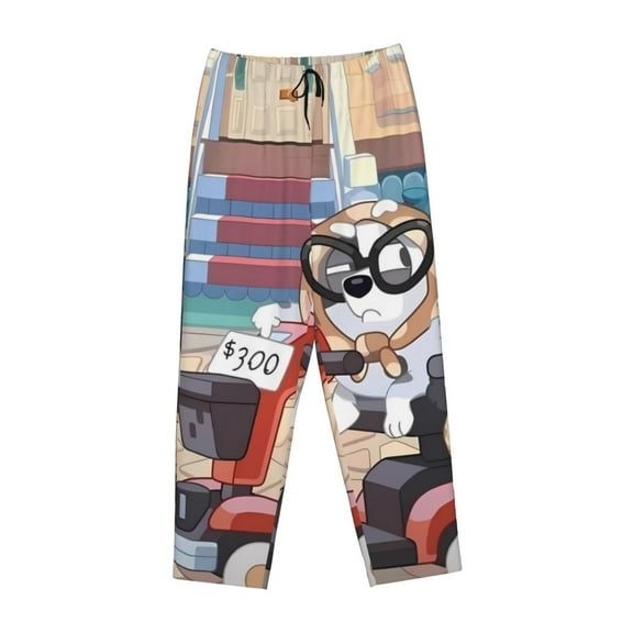 Lsque Bluey Print Women's Pajama Pants, Lounge Pant - Comfortable Home Wear,Elastic Waistband, Stylish Design-Small