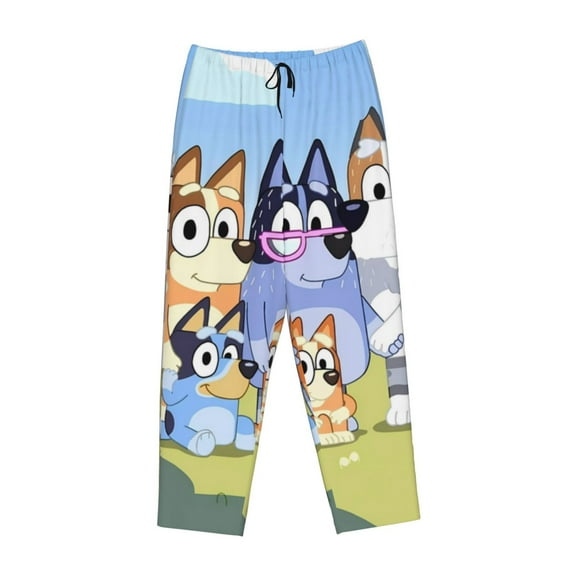 Lsque Bluey Print Women's Pajama Pants, Lounge Pant - Comfortable Home Wear,Elastic Waistband, Stylish Design-Small