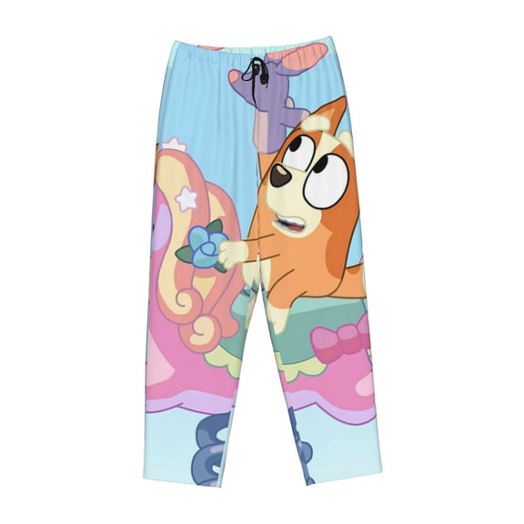 Lsque Bluey Print Women's Pajama Pants, Lounge Pant - Comfortable Home Wear,Elastic Waistband, Stylish Design-Small
