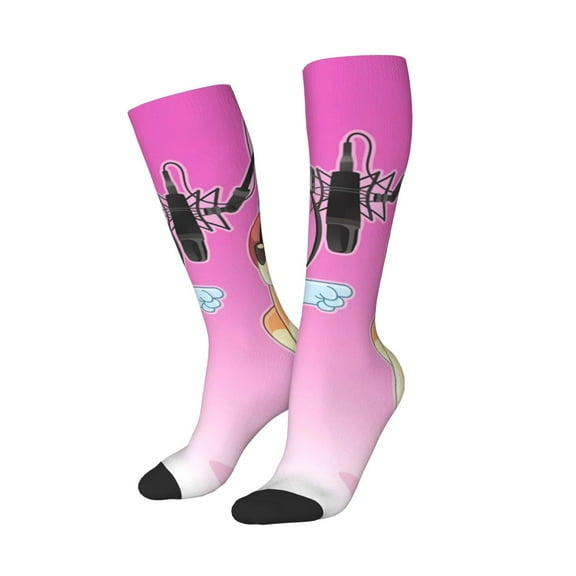 Lsque Bluey Printed Crew Socks Men's Women's LightWeight Thin Casual Calf Socks ,Knee High Socks,Cotton Socks