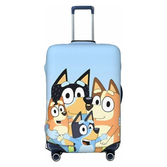Lsque Bluey Printed Luggage Cover, Travel Luggage Protector,Scratch and Dirt Resistant, Fits 18-32 Inch Luggage - Small