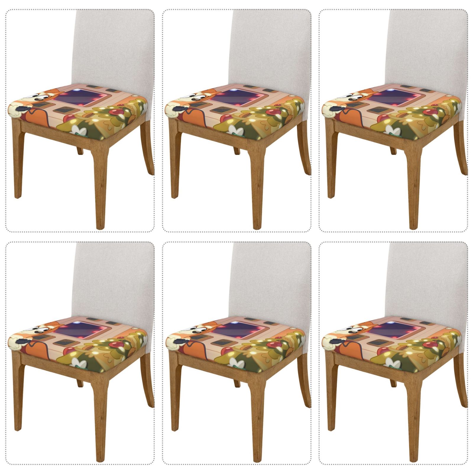 Lsque Bluey Printed Square Couch Cushion Covers, Floral Sofa Cushion