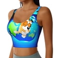 thumbnail image 1 of Lsque Bluey Printed Women'S Sports Bra, Compression, Moisture Wicking, High-Impact Sports Bra For Women,Supportive sports bra-Large, 1 of 9