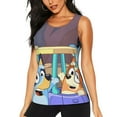 thumbnail image 1 of Lsque Bluey Printed Workout Tank Tops for Women, Athletic Sports Tank Tops, Compression Sleeveless Dry Fit Shirts,Sleeveless Yoga Shirt-X-Large, 1 of 9