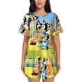 thumbnail image 1 of Lsque Bluey Women's Short-Sleeved Pajama Set - 2 Piece Soft and Lightweight Sleepwear Set-4X-Large, 1 of 9