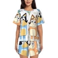 thumbnail image 1 of Lsque Bluey Women's Short-Sleeved Pajama Set - 2 Piece Soft and Lightweight Sleepwear Set-Small, 1 of 9