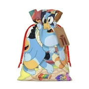 Lsque Bluey for Christmas Gift Bags ,Party Gift Bag, Christmas Goody Bags for Christmas Holidays Party Favors and Presents-Small
