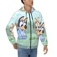 thumbnail image 1 of Lsque Bluey for Mens Full-zip Hoodie, Zip-up Pullover Hooded Sweatshirt, Kangaroo Pocket Hoodie Ideal for Daily Wear, Travel, and Home-Small, 1 of 8