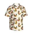 thumbnail image 1 of Lsque Boho Chicken pattern Hawaiian Shirt for Men, Unisex Summer Beach Casual Short Sleeve Button Down Shirts-3X-Large, 1 of 9