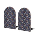 thumbnail image 1 of Lsque Boho Style Sunflowers Design Printed Wood Bookends,Non-Skid Bookend for Shelves,Heavy Duty Support Bookends,Non-Slip Foam Pads for Office, Home, and Library,1 Pair, 1 of 8