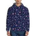 thumbnail image 1 of Lsque Bone And Star For American Pattern Casual Men's Hoodie,Hooded Sweatshirt with Kangaroo Pocket,Pullover Hoodie-XX-Large, 1 of 7