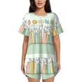 thumbnail image 1 of Lsque Books Women's Short-Sleeved Pajama Set - 2 Piece Soft and Lightweight Sleepwear Set-4X-Large, 1 of 9