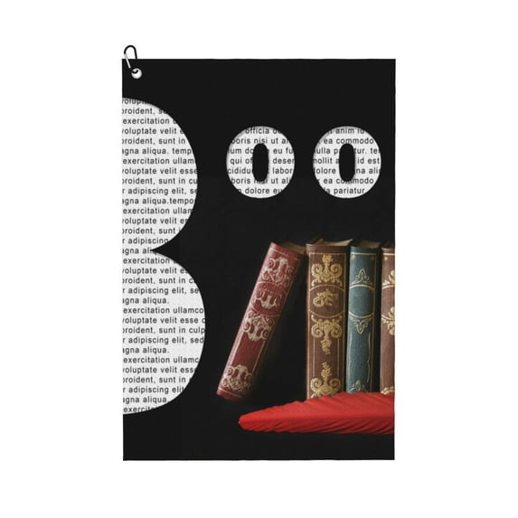 Lsque Books1 Premium Golf Towel - Ultra Absorbent and Quick Drying Microfiber Towel with Carabiner - Gift for Men -24" X 16"