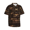 thumbnail image 1 of Lsque Bookshelves pattern Hawaiian Shirt for Men, Unisex Summer Beach Casual Short Sleeve Button Down Shirts-X-Large, 1 of 9