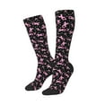 thumbnail image 1 of Lsque Breast Cancer Awareness (2) Printed Crew Socks Men's Women's LightWeight Thin Casual Calf Socks ,Knee High Socks,Cotton Socks, 1 of 9