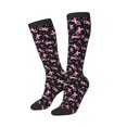 thumbnail image 1 of Lsque Breast Cancer Awareness (2) Printed Crew Socks Men's Women's LightWeight Thin Casual Calf Socks ,Knee High Socks,Cotton Socks, 1 of 9