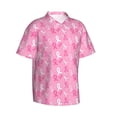 thumbnail image 1 of Lsque Breast Cancer Awareness (3) pattern Hawaiian Shirt for Men, Unisex Summer Beach Casual Short Sleeve Button Down Shirts-X-Large, 1 of 9