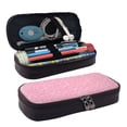 thumbnail image 1 of Lsque Breast Cancer Awareness Printed Big Capacity PU Leather Pencil Case Large Pencil Pouch Stationery Pen Bag Pencil Holder for Teen, 1 of 6