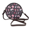 thumbnail image 1 of Lsque Breast Cancer Awareness1 Pattern Shoulder Bag – Microfiber Leather Crossbody with Detachable Strap & Handle Ring, Waterproof & Durable, Elegant Everyday Carry, 1 of 5