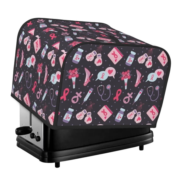 Lsque Breast Cancer Awareness1 Print 4 Slice Toaster Cover , Kitchen Appliance Dustproof Protector , Toaster Protector Dustproof Kitchen Appliance Cover