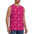 thumbnail image 1 of Lsque Breast Cancer Awareness6 Print Men's Cotton Blend Sleeveless Muscle Shirts (S-3XL)- Moisture Wicking, Odor Protection, UPF 30+,X-Large, 1 of 8
