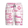 thumbnail image 1 of Lsque Breast Cancer Pink Ribbons Awareness (2) Mens Sleep Pajama Shorts,Short Pajama Pants, Cotton Ultra-Soft Knit-X-Large, 1 of 9
