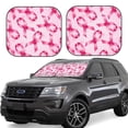 thumbnail image 1 of Lsque Breast Cancer Ribbons Awareness 2 PCS Windshield Sun Shade | CarFoldable Window Covers | Car Accessories Reflect UV for Universal Cars SUV Truck | Medium, 1 of 7