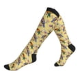thumbnail image 1 of Lsque Bright Birds Pattern Sport Compression Socks for Men & Women 15-20 mmHg Knee High Nurse Pregnant Running Medical and Travel Athletic, 1 of 6