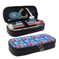 thumbnail image 1 of Lsque Bright Flowers Printed Big Capacity PU Leather Pencil Case Large Pencil Pouch Stationery Pen Bag Pencil Holder for Teen, 1 of 6