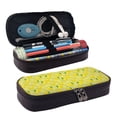 thumbnail image 1 of Lsque Bright Lemons Printed Big Capacity PU Leather Pencil Case Large Pencil Pouch Stationery Pen Bag Pencil Holder for Teen, 1 of 6