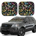 thumbnail image 1 of Lsque Bright Mushrooms 2 PCS Windshield Sun Shade | CarFoldable Window Covers | Car Accessories Reflect UV for Universal Cars SUV Truck | Small, 1 of 1