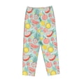 thumbnail image 1 of Lsque Bright Peach Print Women's Pajama Pants, Lounge Pant - Comfortable Home Wear,Elastic Waistband, Stylish Design-Large, 1 of 9
