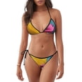 thumbnail image 1 of Lsque Bright Pink Chair Pattern Women Two Piece Swimsuit Sexy Swimwear Halter String Triangle Bikini Sets, 1 of 6