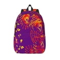 thumbnail image 1 of Lsque Bright Textured Animal Pattern Canvas Daypack, Durable Backpack, High-quality Versatile Backpack,Vintage Compact Backpack-Medium, 1 of 6