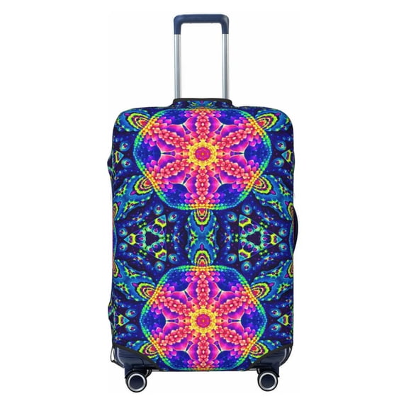 Lsque Bright Turtles Printed Luggage Cover, Travel Luggage Protector,Scratch and Dirt Resistant, Fits 18-32 Inch Luggage - X-Large